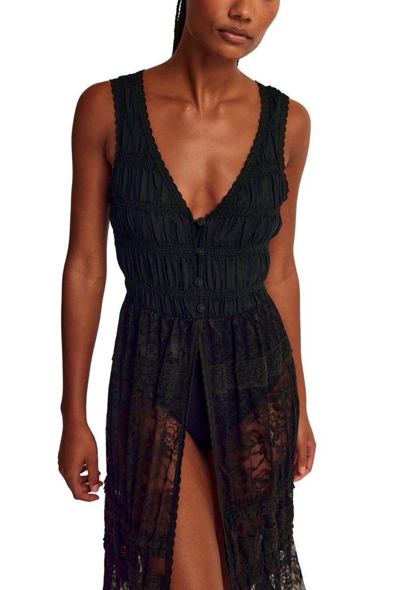 Sweet Saloon Maxi Bodysuit, Alternate, color, BLACK