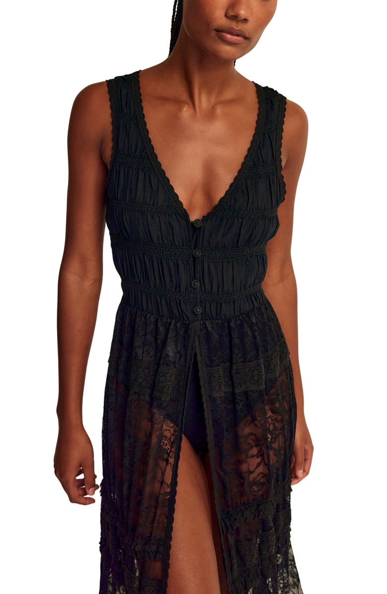 Free People Sweet Saloon Maxi Bodysuit, Alternate, color,