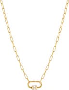 ATHRA LUXE Baguette Rope Link Pendant Necklace