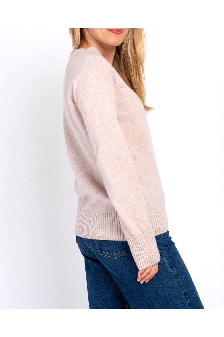 Anya V-Neck Sweater, Alternate, color, Champagne Marl