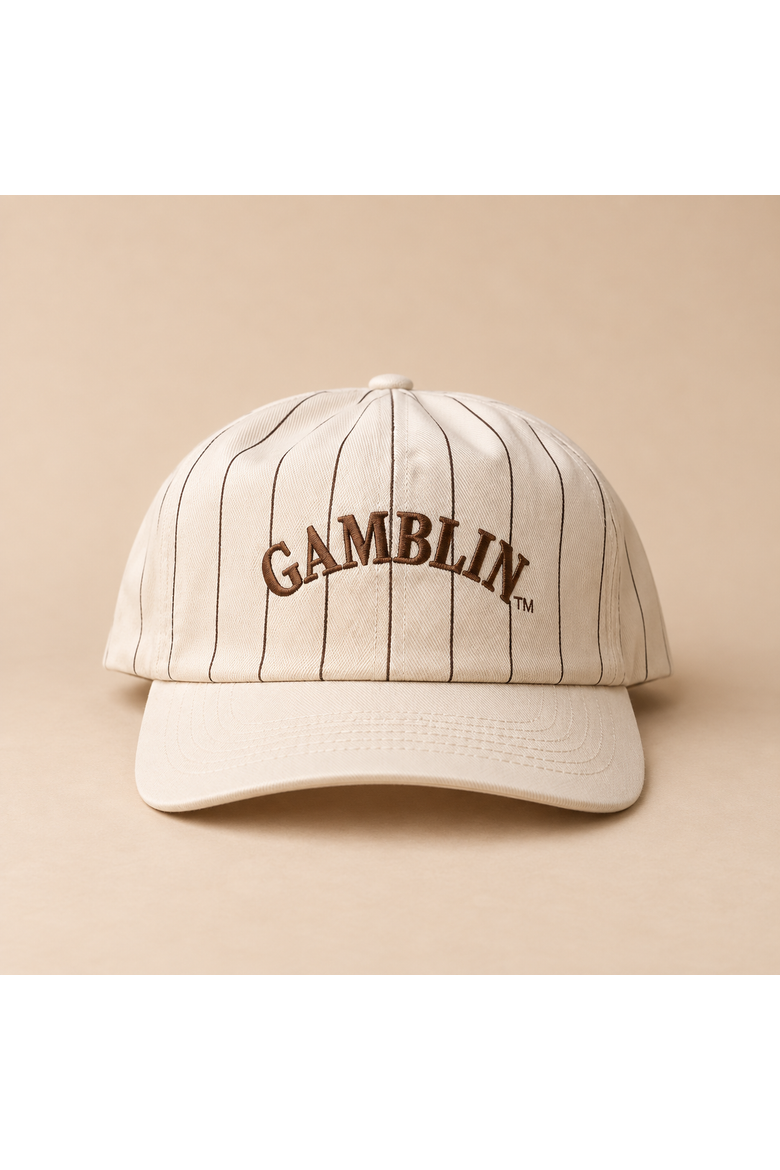 The Pinstripe Gambler Cap, Main, color, Cream