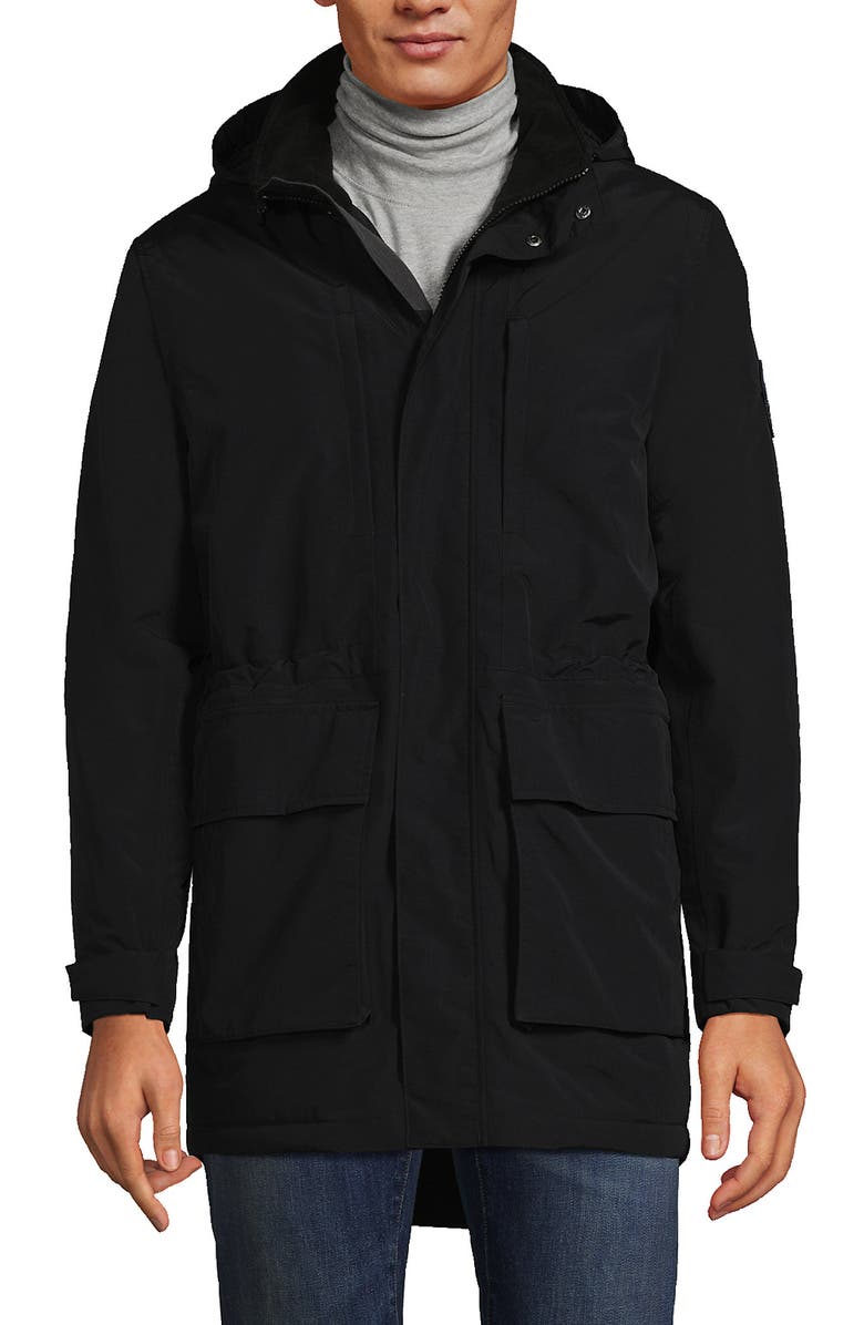 Lands' End Waterproof Squall Parka, Main, color, Black