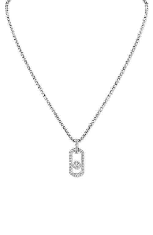 Messika So Move Pavé Diamond Titanium Necklace In Titanium