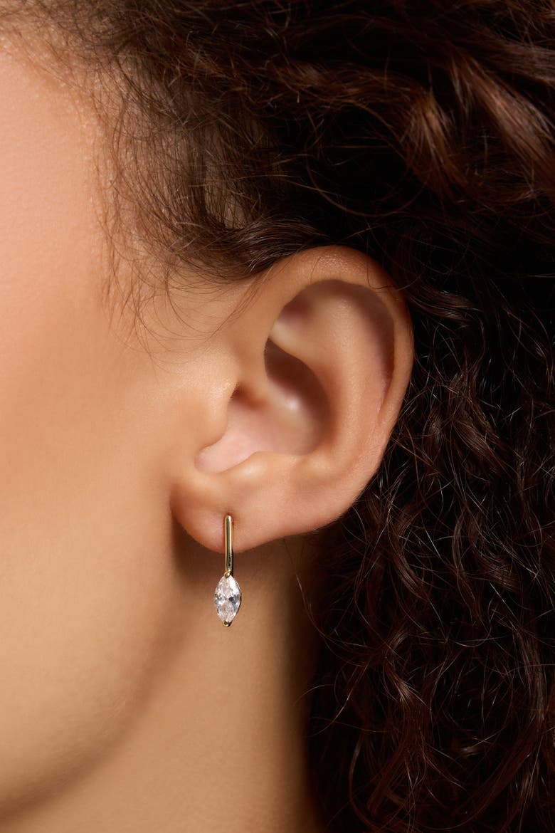 Mini Baldwin Earrings, Alternate, color, Gold
