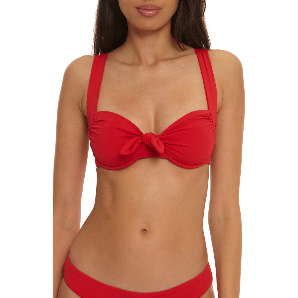 Becca Color Code D-cup Underwire Swimsuit Top In Red