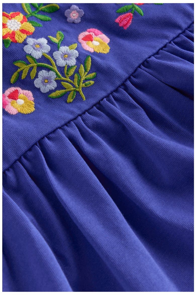 Kids' Floral Embroidered Cotton Top, Alternate, color, MAZARINE