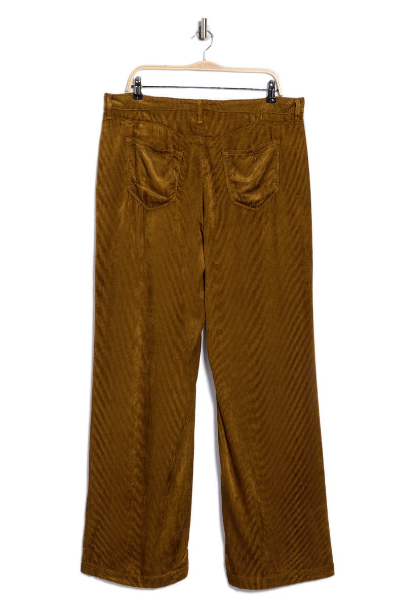 L'AGENCE Scottie High Waist Wide Leg Corduroy Jeans, Alternate, color, Bronze