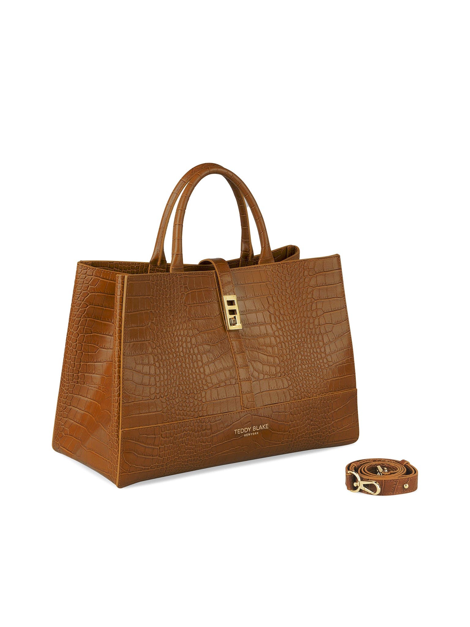 Teddy Blake Lola Croco 15", Alternate, color, Camel Brown