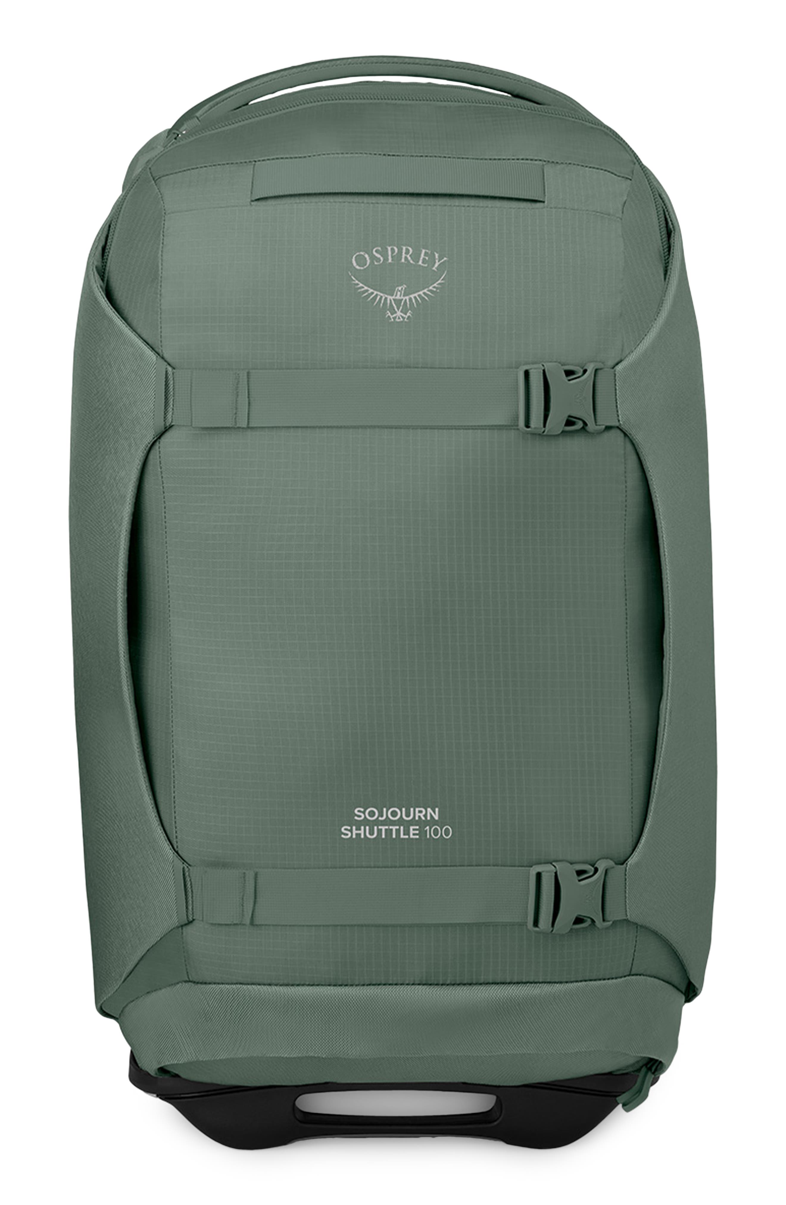 Sojourn 30-Inch Shuttle Wheeled Recycled Nylon Duffle Bag, Alternate, color, KOSERET GREEN