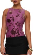 Princess Polly Angelical Flocked Velvet Sleeveless Top