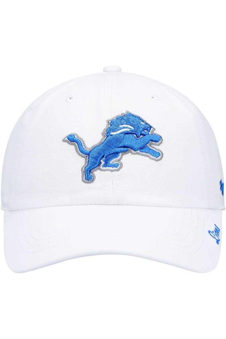 Women's '47 White Detroit Lions Miata Clean Up Logo Adjustable Hat, Alternate, color, White