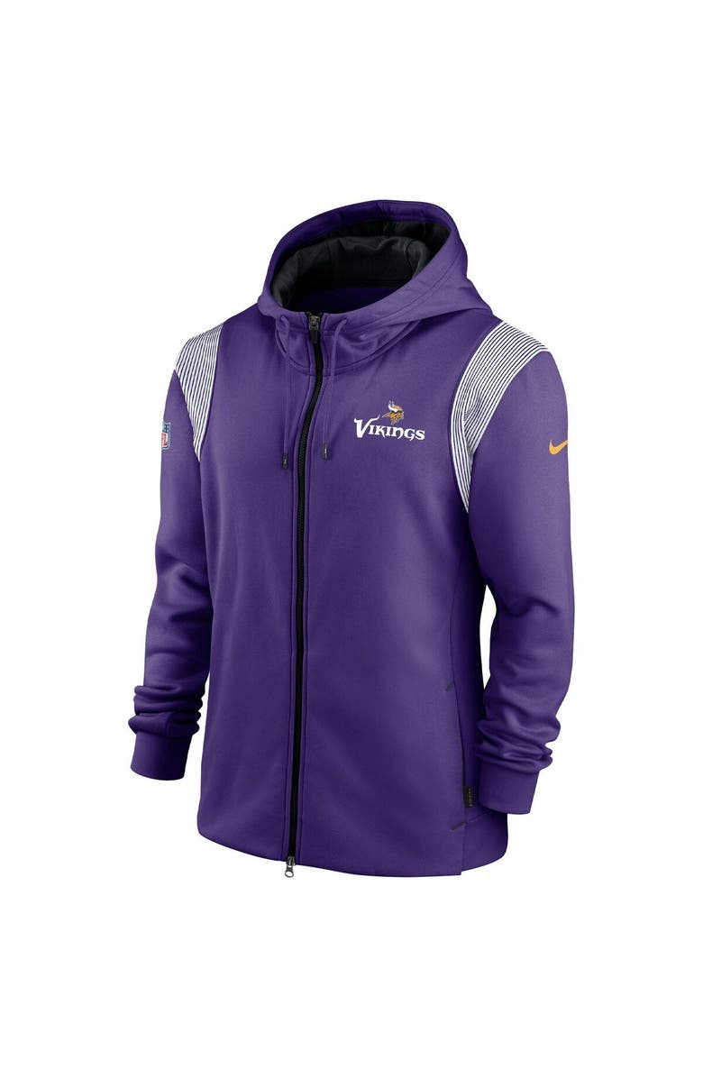 Nike Men's Nike Purple Minnesota Vikings Performance Sideline Lockup Full-Zip Hoodie, Alternate, color, 