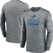 Nike Men's Nike Gray Detroit Lions Sideline Velocity Performance Long Sleeve T-Shirt