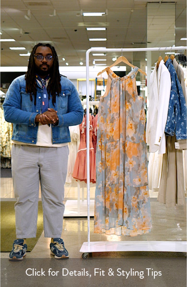 Tiered Maxi Halter Dress, sales video thumbnail