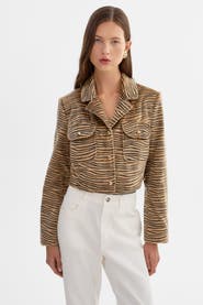LAMARQUE Jaylee | Tiger Print Cropped Jacket