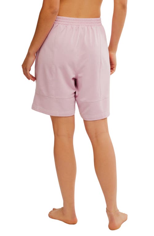Free People Don't Wait Up Lounge Shorts In Pink