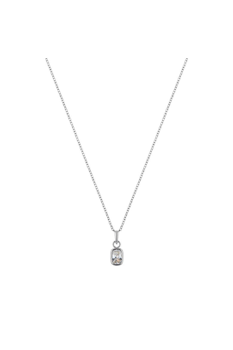 Enigma Sterling Silver Necklace, Main, color, Silver