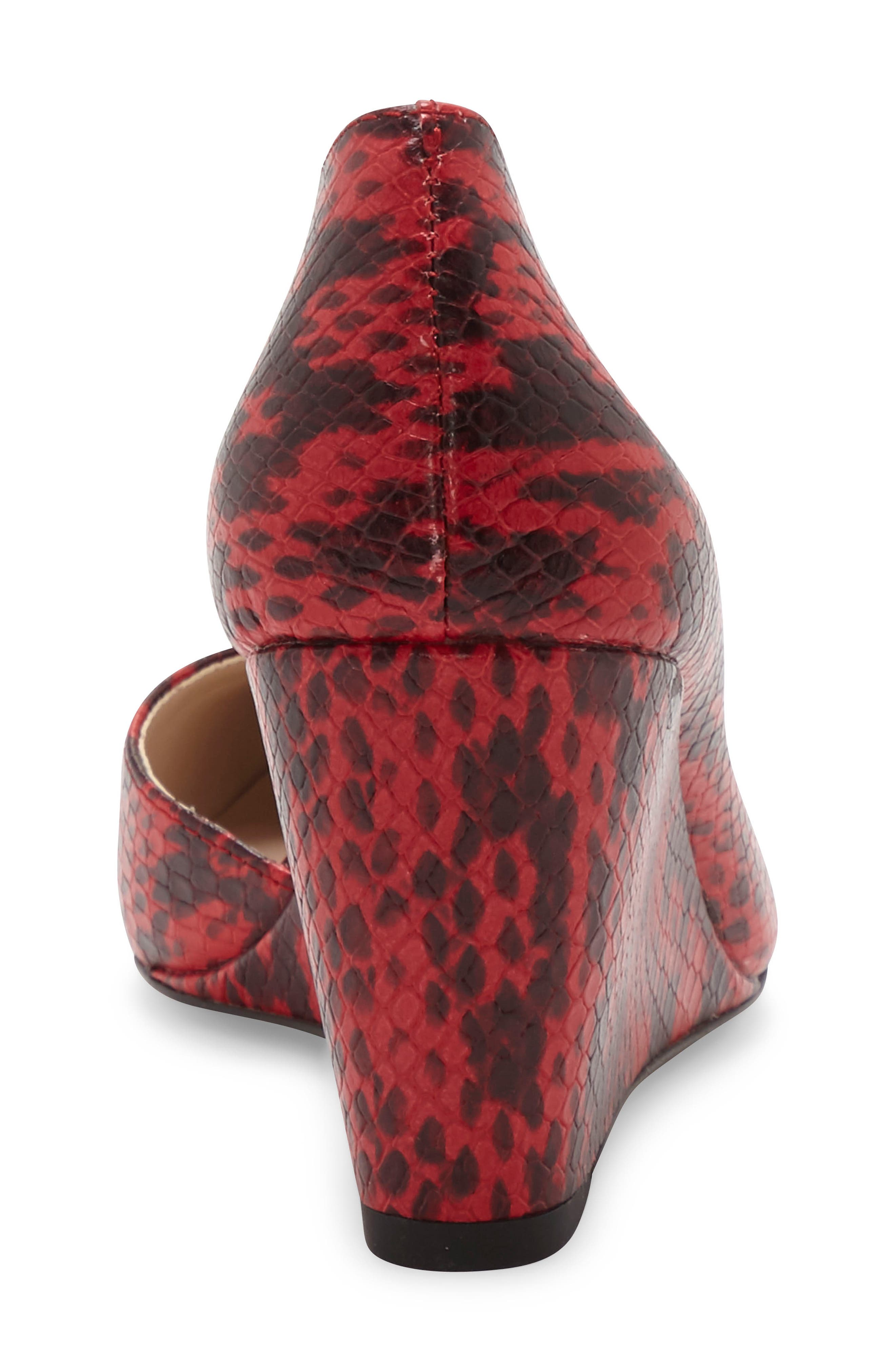 Melman2 Half d'Orsay Wedge Pump, Alternate, color, SCARLET