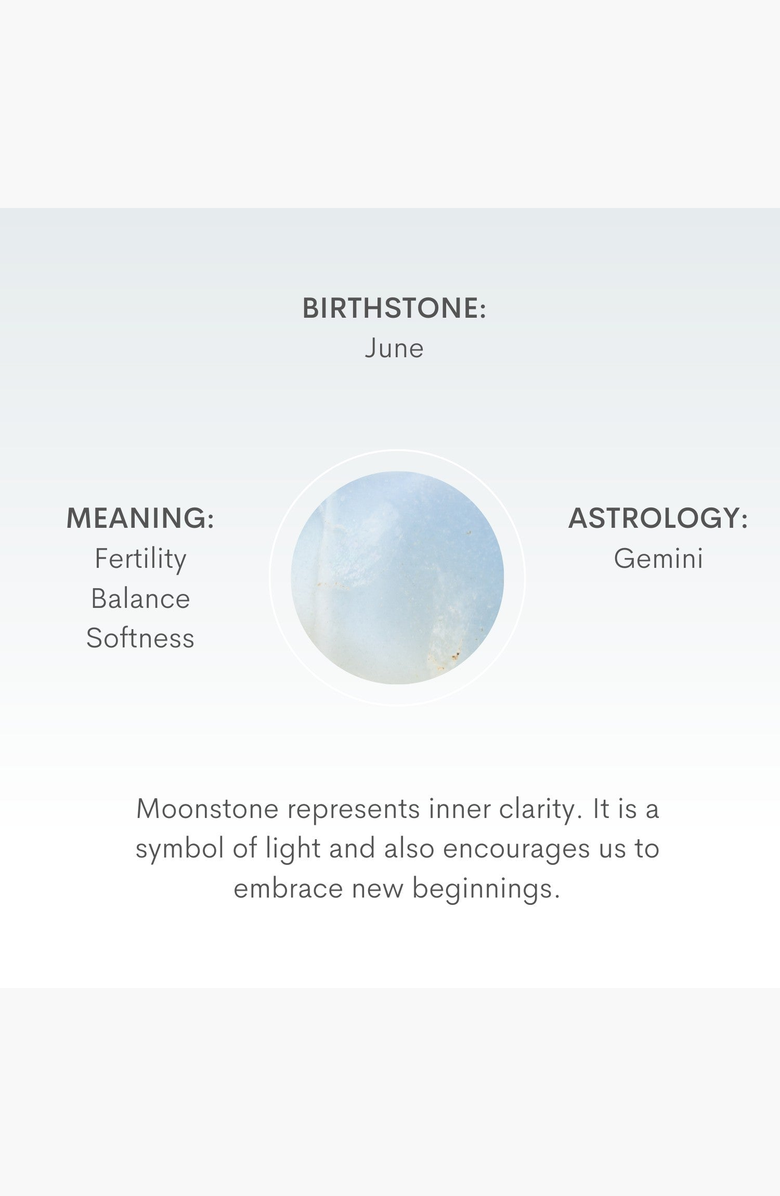 Little Sky Stone Silver Birthstone Necklace, Alternate, color, Moonstone