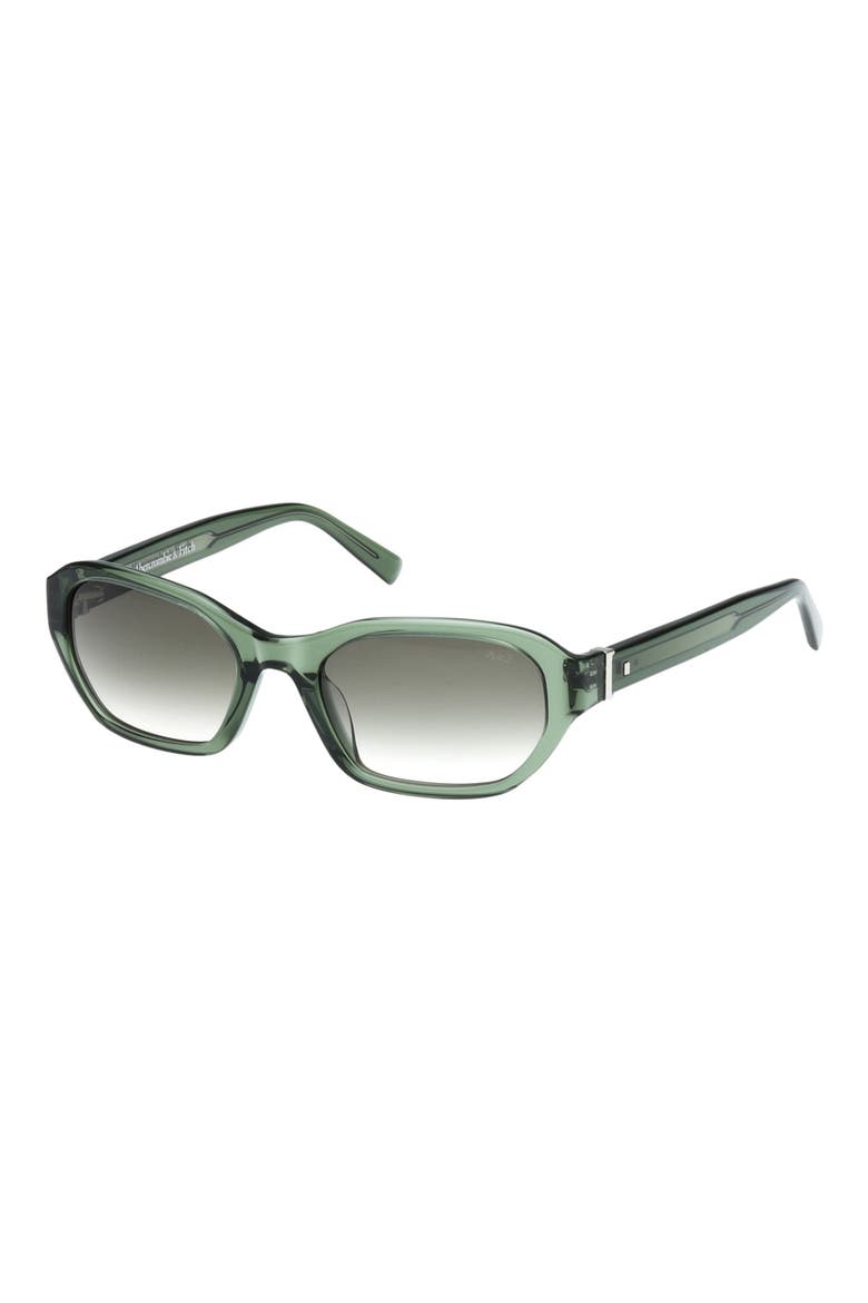 52mm Oval Sunglasses, Alternate, color, LIGHT GREEN / GRADIENT GREEN
