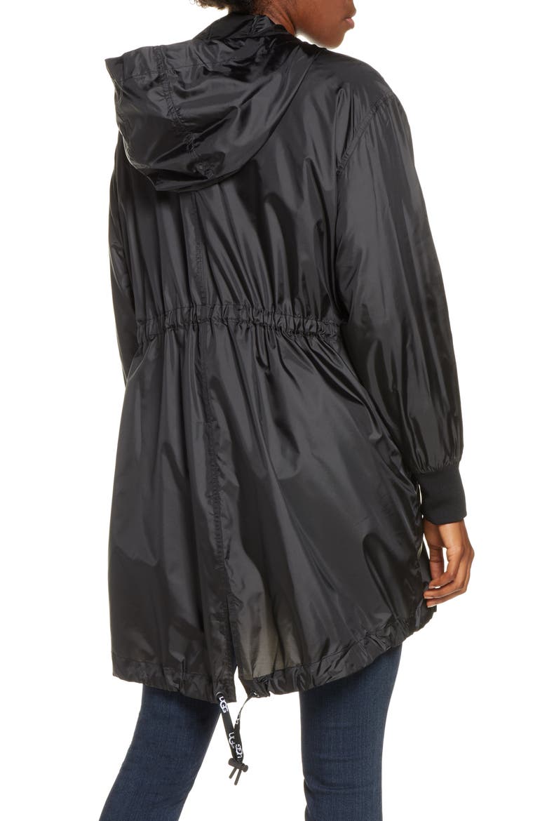 Brittany Hooded Water Resistant Parka, Alternate, color, BLACK