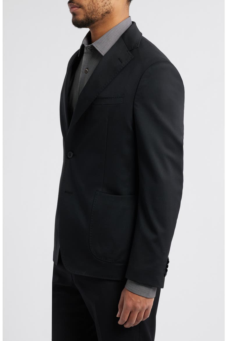 Samuel Solid Stretch Wool Sport Coat, Alternate, color, BLACK