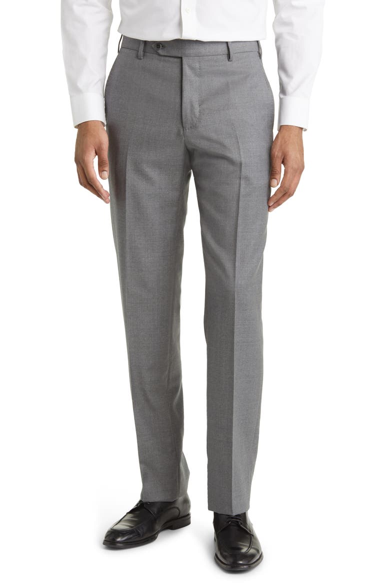 Devon Super 110s Serge Trousers, Main, color, LT/PASGRY8