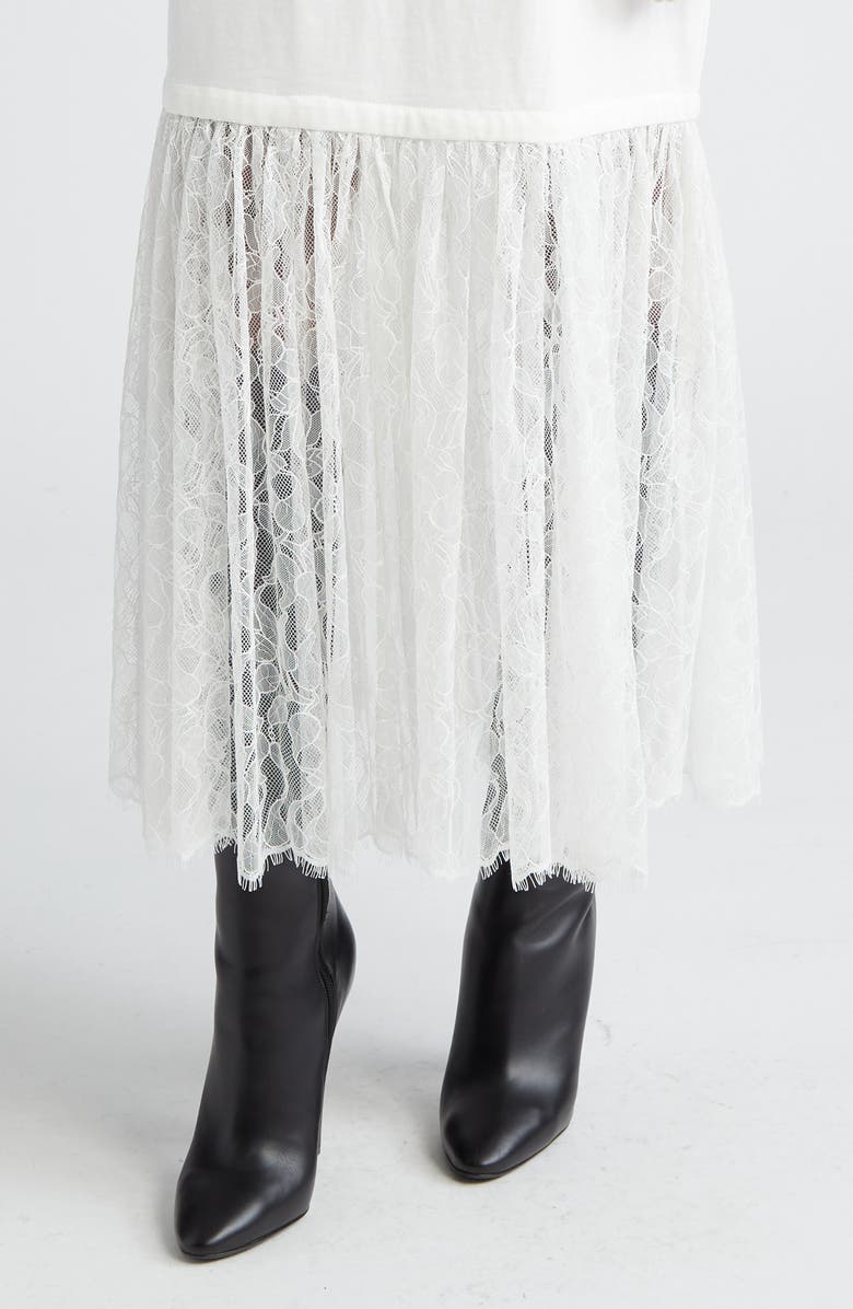 Interior The Bobby Long Sleeve Lace Drop Waist T-Shirt Dress, Alternate, color, 