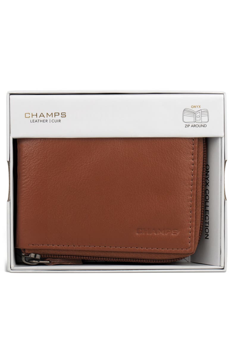 CHAMPS Onyx Zip Around Bifold Wallet, Alternate, color,
