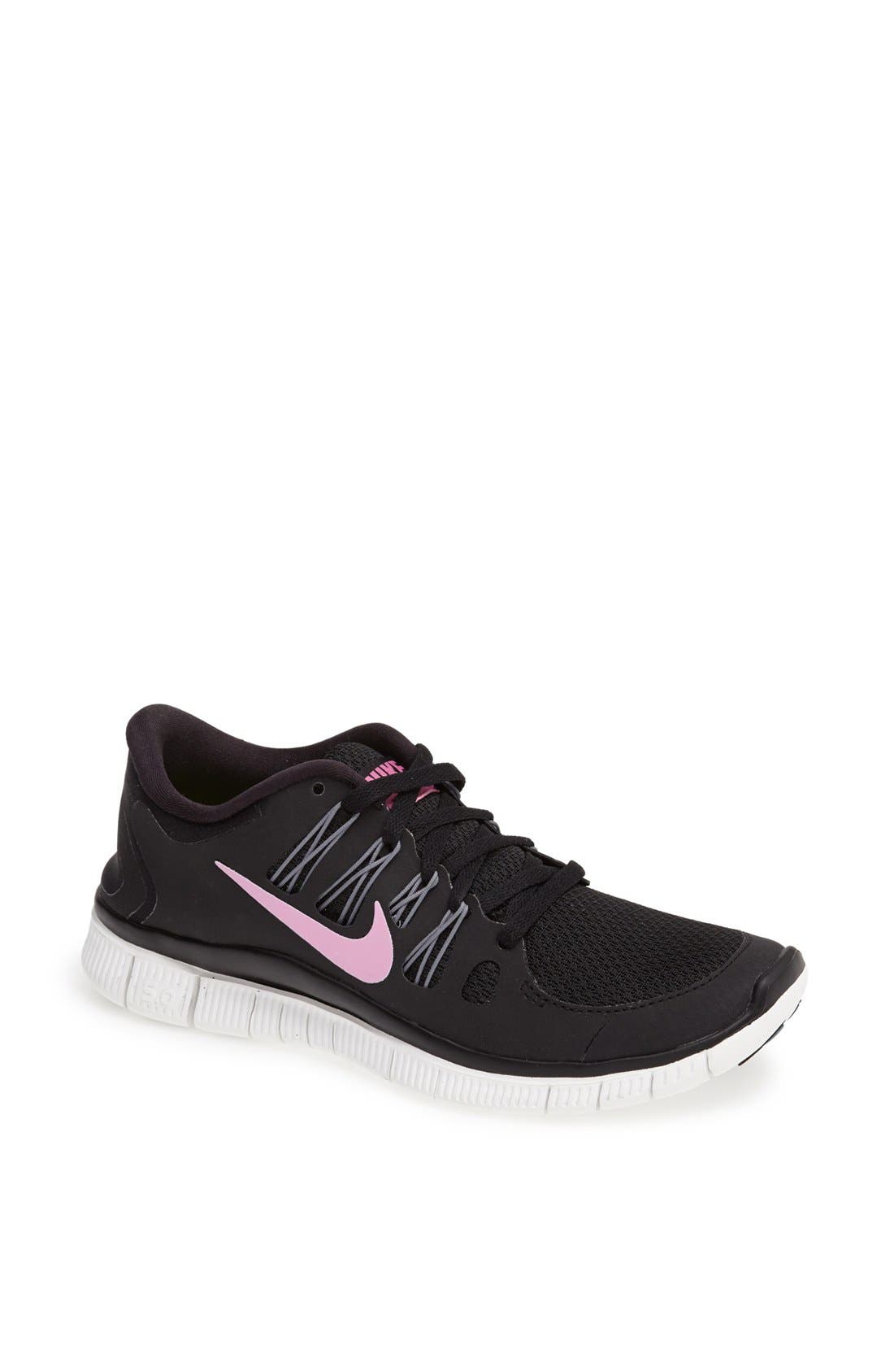 'Free 5.0' Running Shoe, Main, color, RED VIOLET/ BLACK