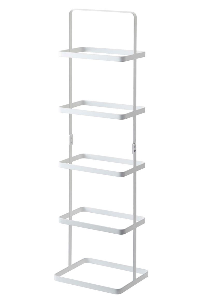 Steel Shoe Rack, Main, color, WHITE