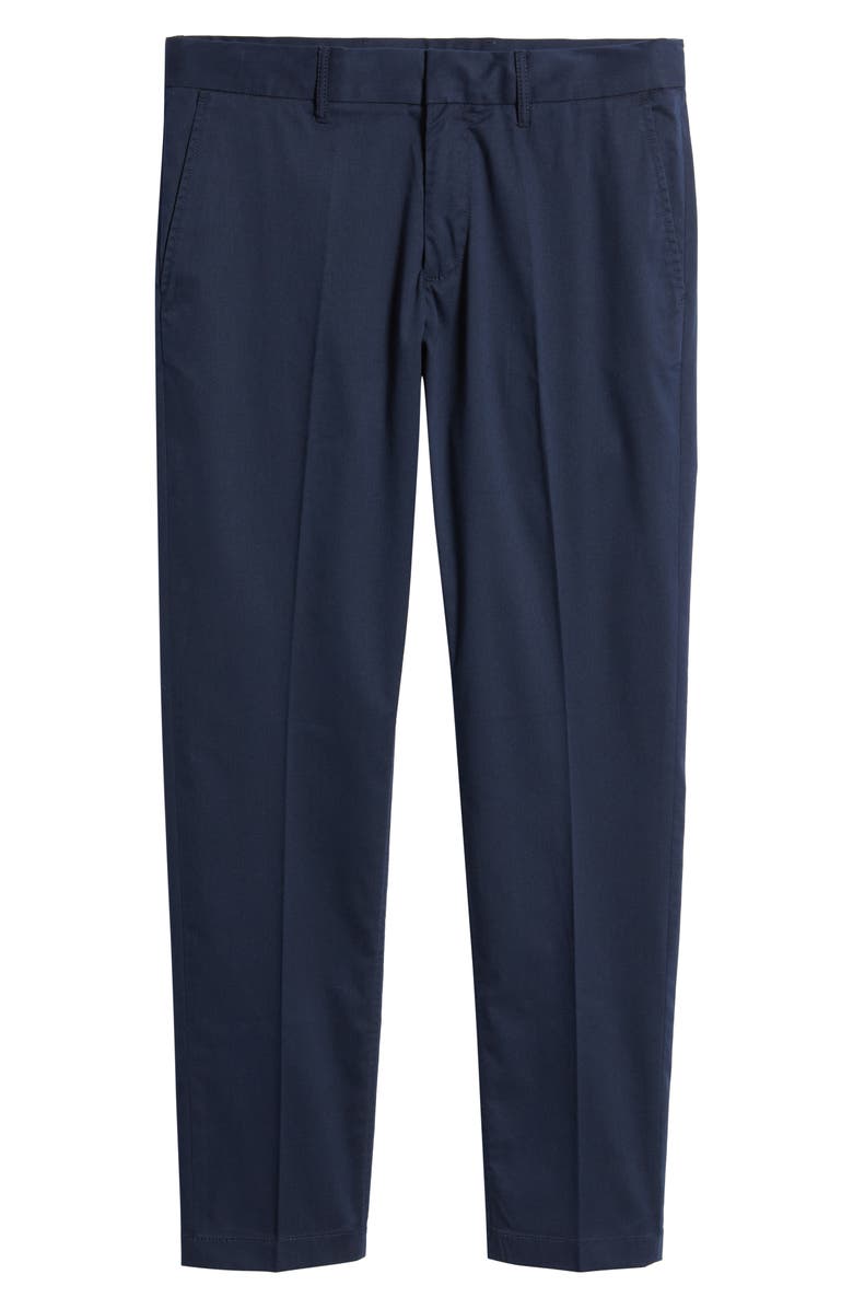Nordstrom Slim Fit CoolMax<sup>®</sup> Flat Front Performance Chinos, Alternate, color, Navy Blazer