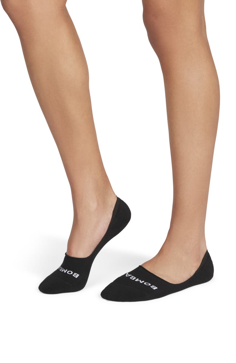 Bombas Mid Cut No-Show Socks, Main, color, Black