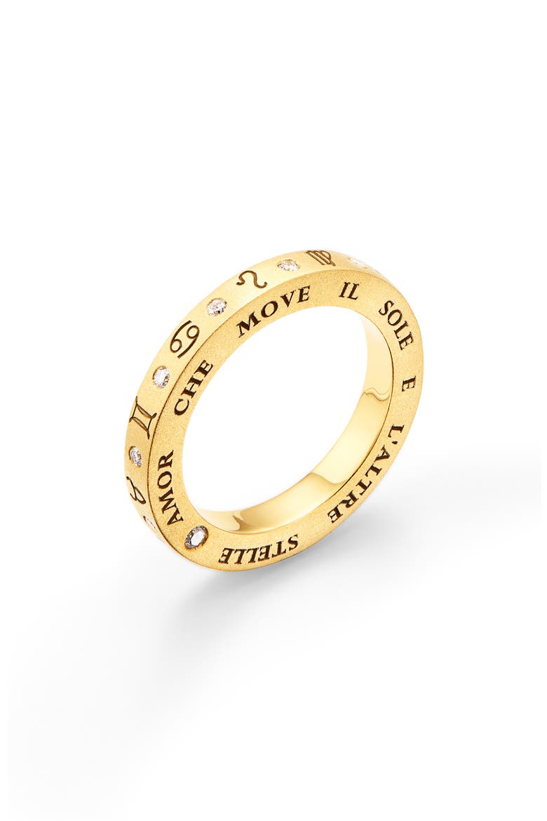 Astrid Zodiac Diamond Band Ring, Main, color, YELLOW GOLD