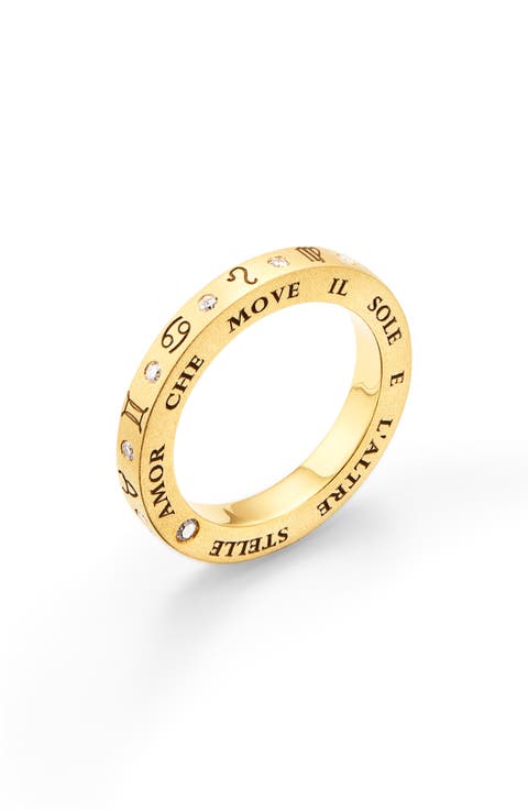 Astrid Zodiac Diamond Band Ring
