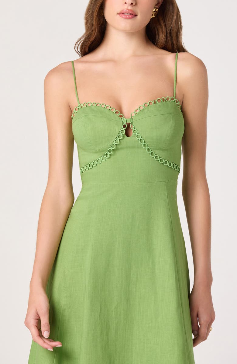 ASTR the Label Christie Sleeveless A-Line Dress, Alternate, color, Green