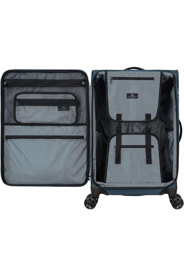 Stratford Softside 25" Medium Checked Spinner Luggage, Alternate, color, Teal