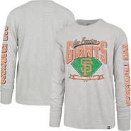 '47 Men's '47  Gray San Francisco Giants Big & Tall Distressed Franklin Long Sleeve T-Shirt