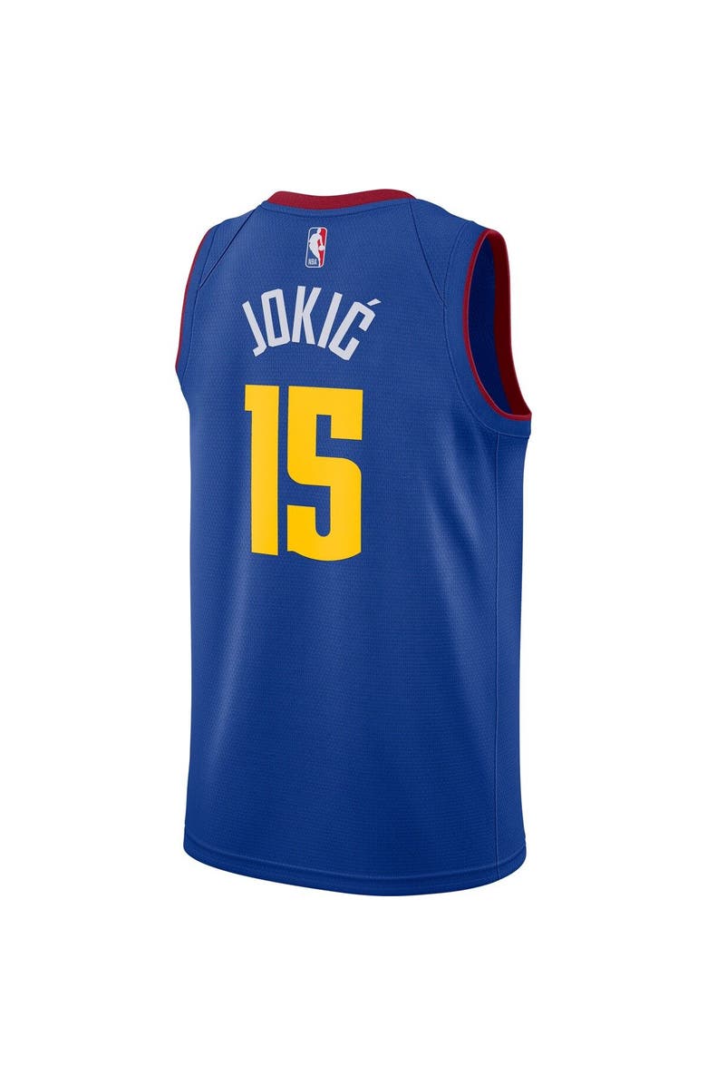 Jordan Brand Men's Jordan Brand Nikola Jokic Blue Denver Nuggets 2020/21 Swingman Jersey - Statement Edition, Alternate, color,
