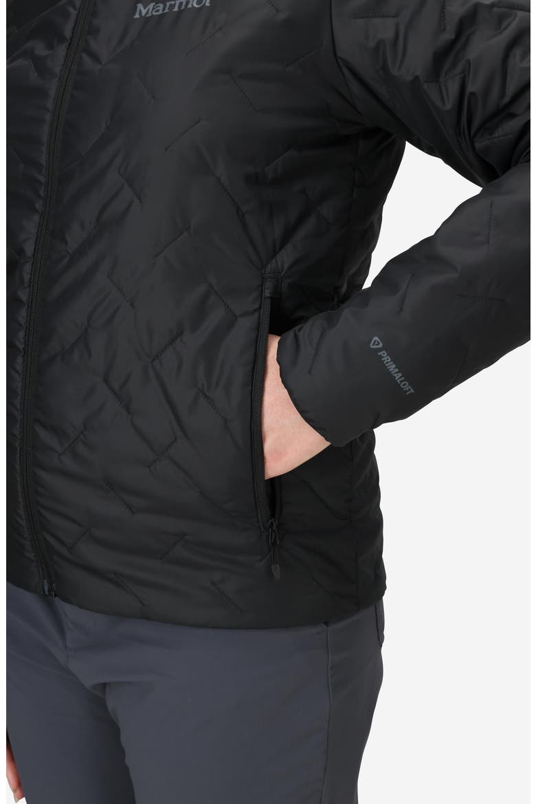 MonoQuilt Hooded Jacket, Alternate, color, BLACK