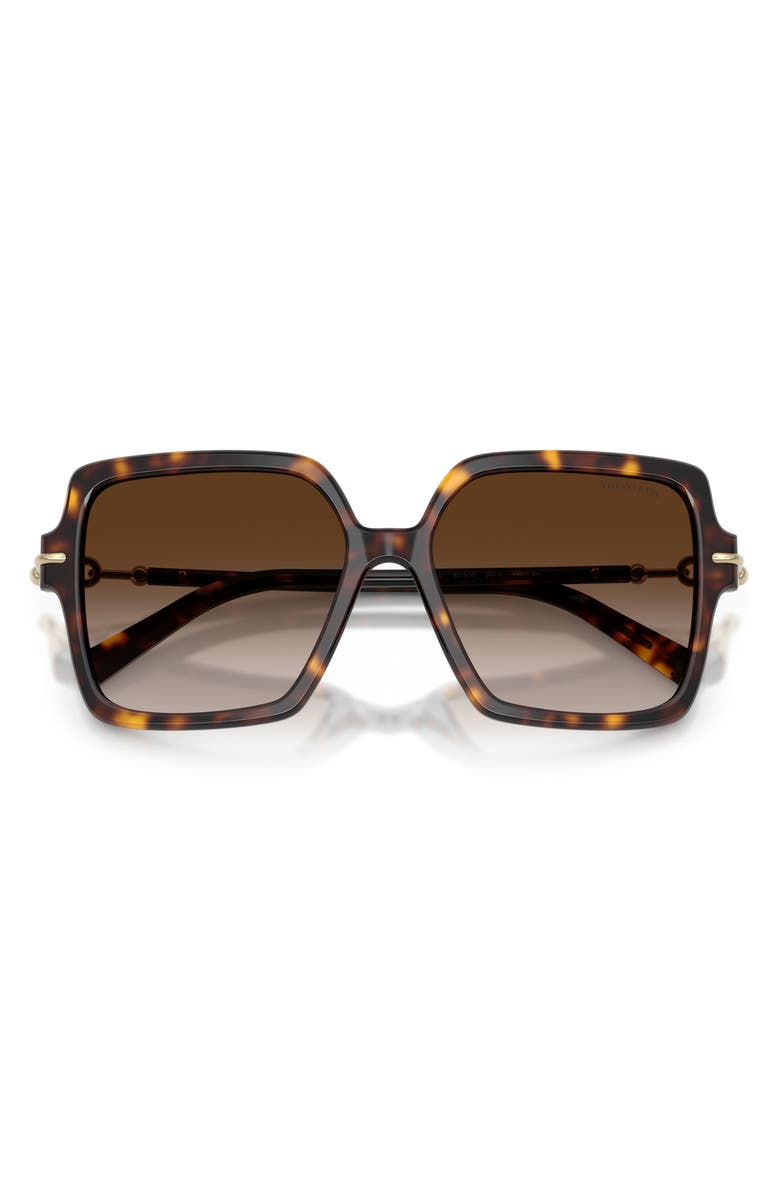 Tiffany & Co. 57mm Square Sunglasses, Alternate, color, Havana / Brown Gradient