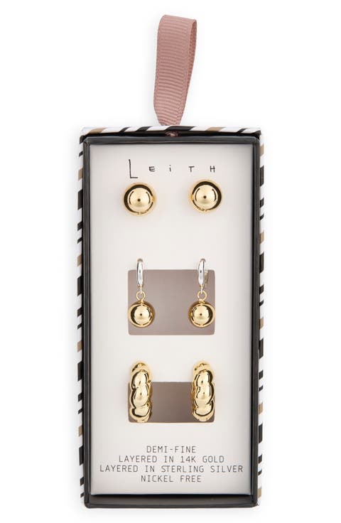 3-Pack Assorted Earrings