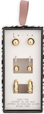 Leith 3-Pack Assorted Earrings