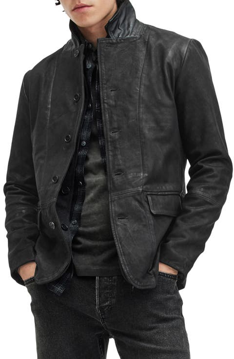 Survey Layered Leather Jacket