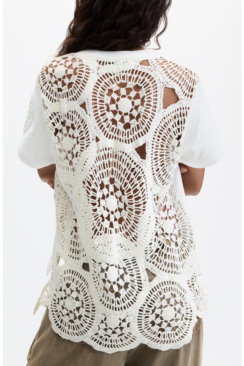 Open Stitch T-Shirt, Alternate, color, OFF WHITE
