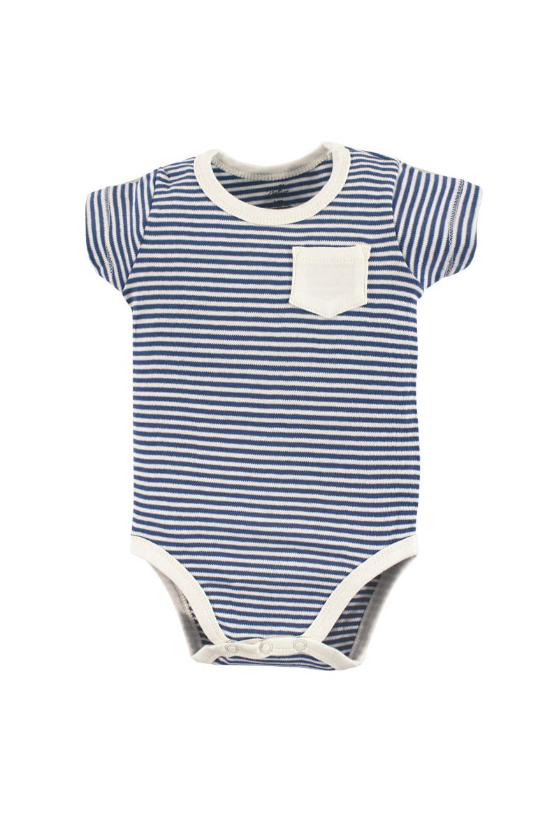 3Pk Organic Bodysuits, Alternate, color, Elephant