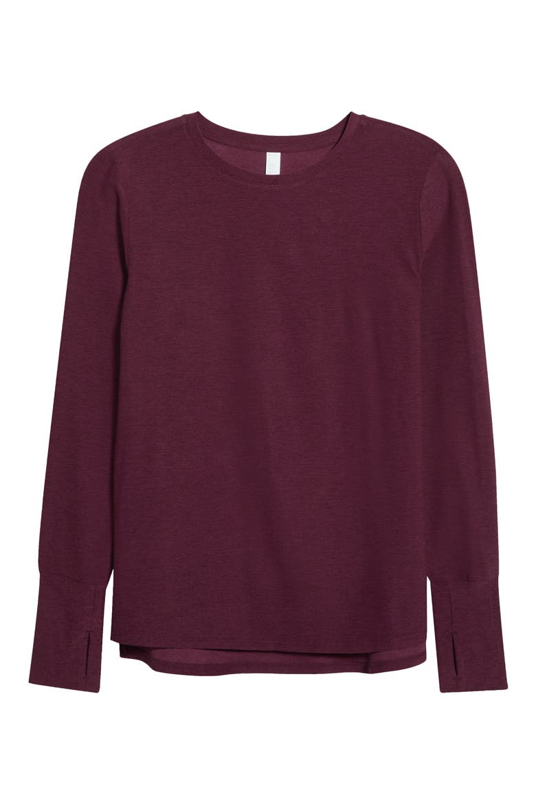 Renew Light Long Sleeve T-Shirt, Main, color, BURGUNDY STEM MELANGE