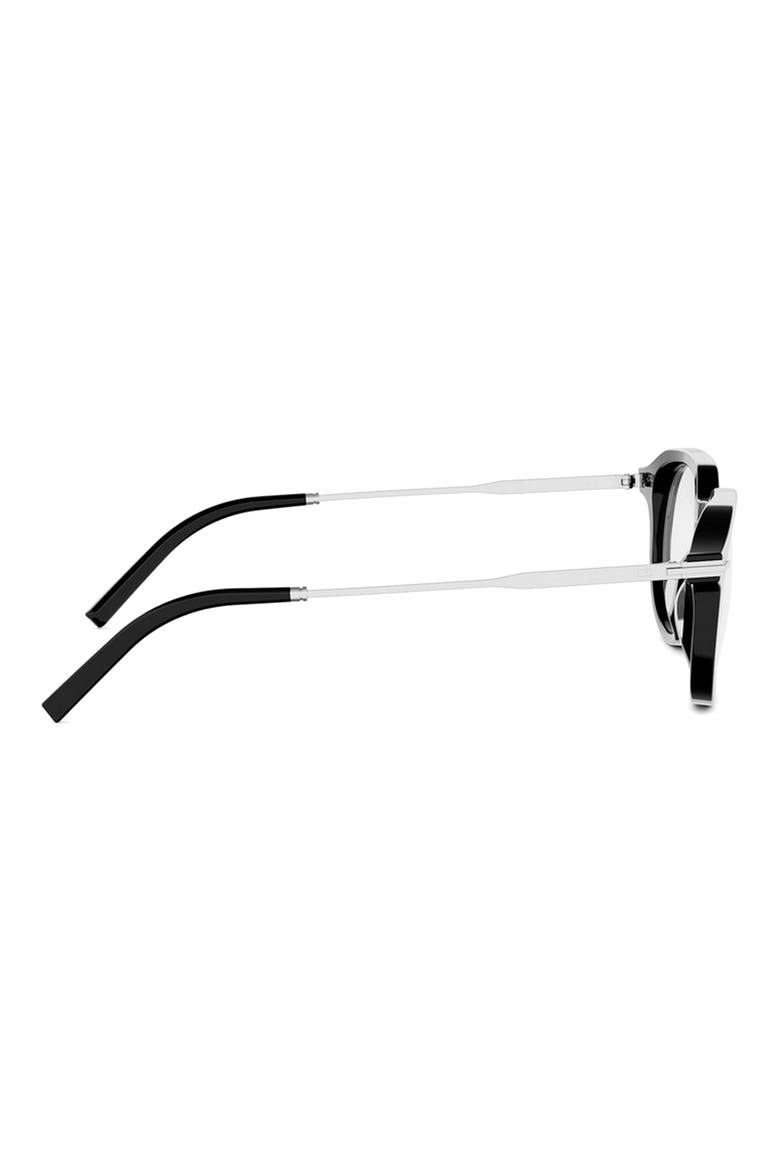 Blacksuit R10I 49mm Small Round Optical Glasses, Alternate, color, SHINY BLACK