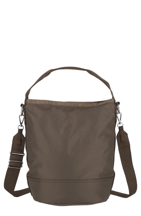 Convertible Nylon Bucket Bag
