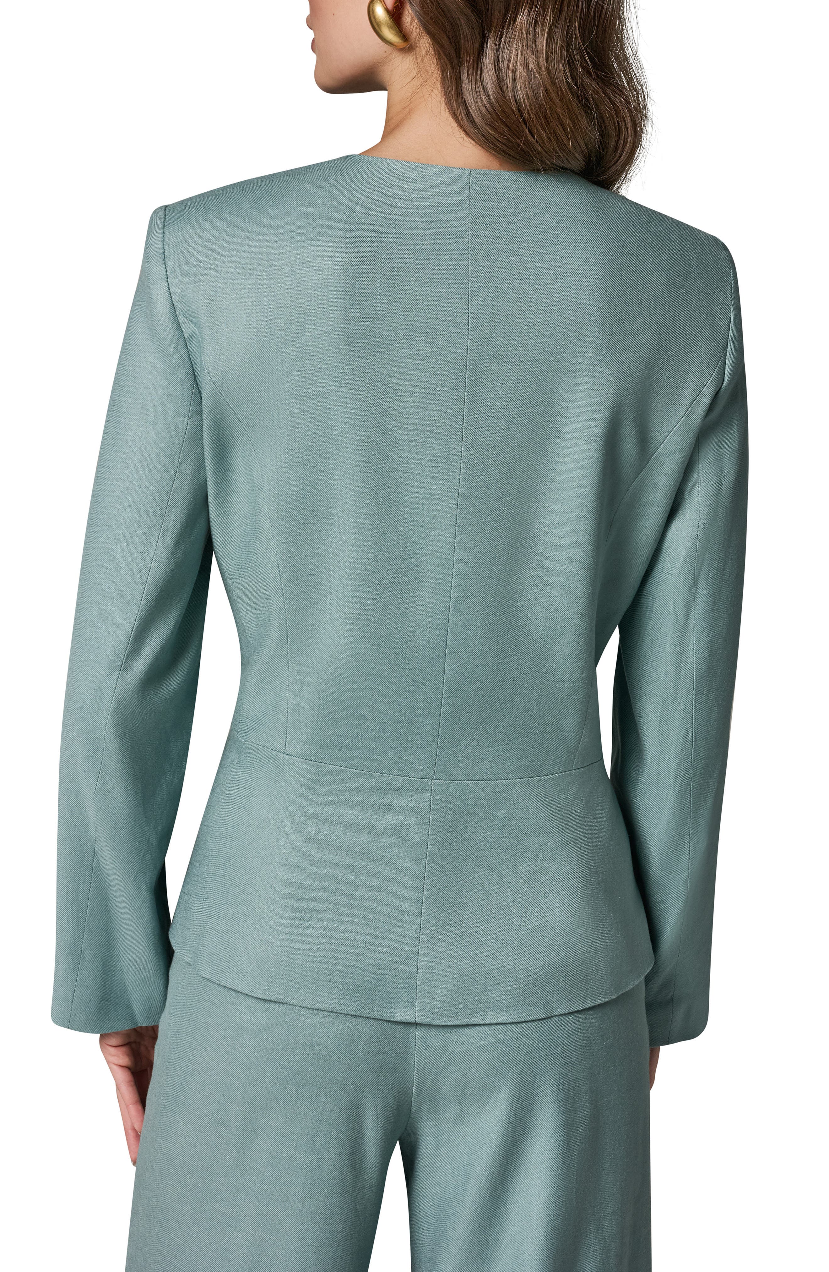 Linen Blend Wrap Jacket - image 2